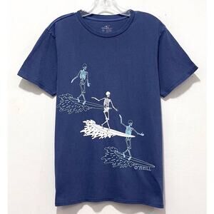 NWT: O'Neill - Women's Blue, Oversized, Party Wave, Graphic T-shirt (size XS)